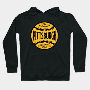 Pittsburgh Retro Big League Baseball - Black Hoodie